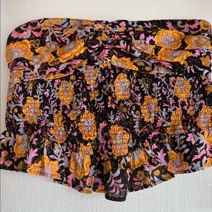Free People floral/patterned tube top size L